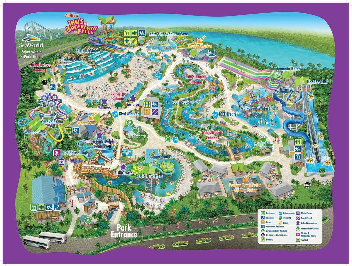 mapa Aquatica Orlando