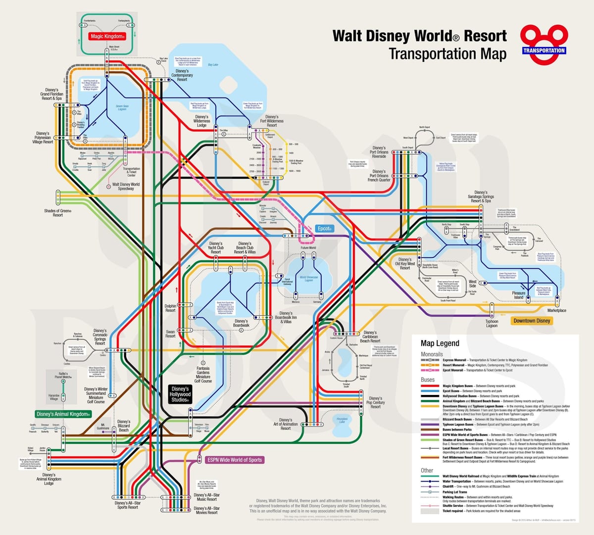 Walt Disney World monorail mapu