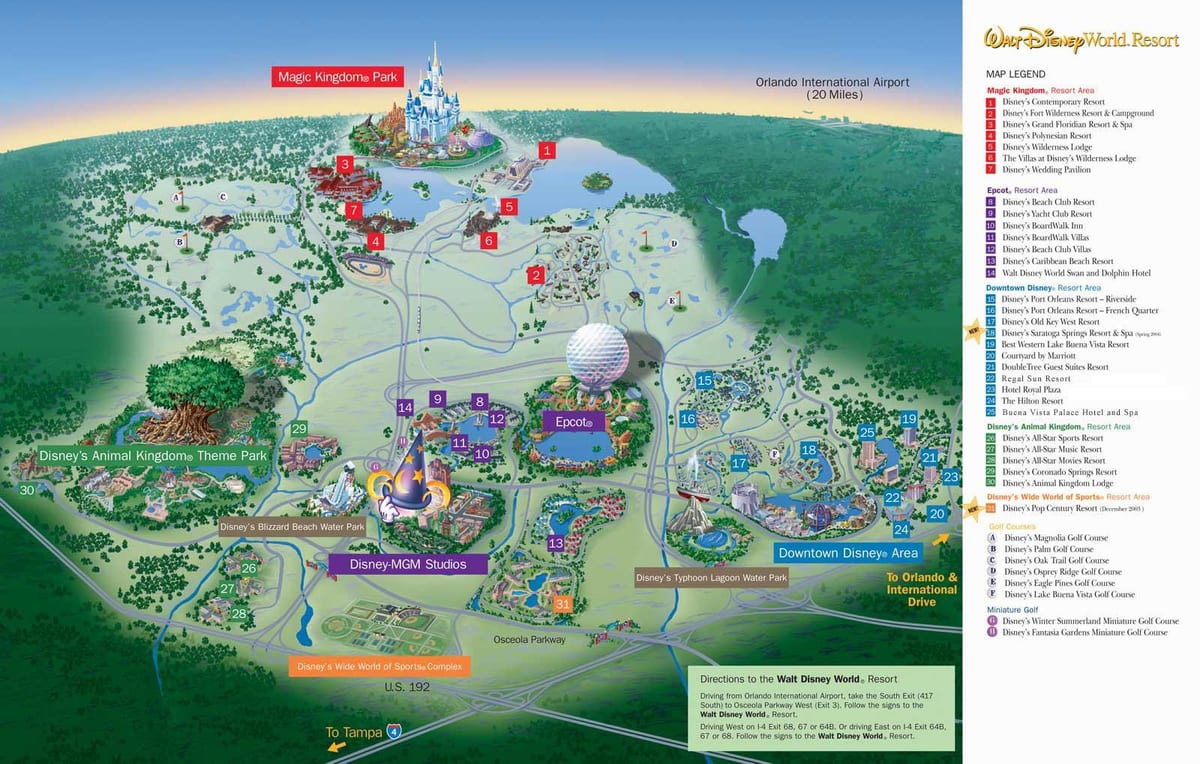 mapa Disney World