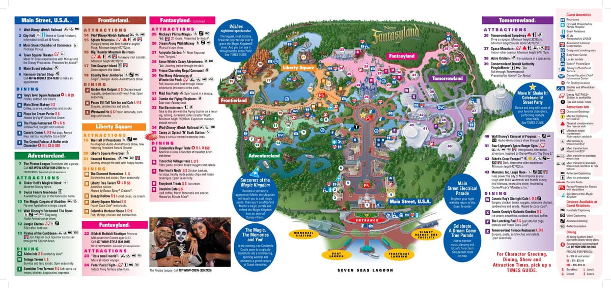 Disney World mapu Kúzelné Kráľovstvo