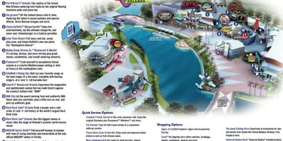 Universal Orlando citywalk mapu