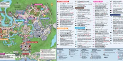 Disney World Kúzelné Kráľovstvo mapu