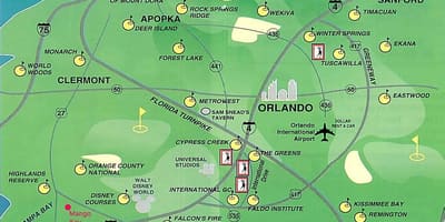 Mapu Orlando golfové ihriská