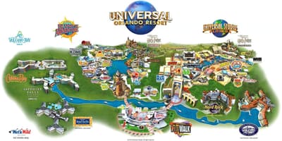 Universal Studios mapu Orlando