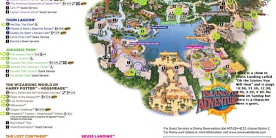 Universal Studios Islands of Adventure mapu