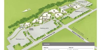 Valencia college východ mapu areálu
